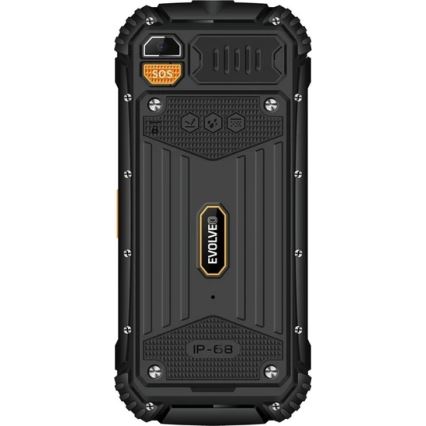 Evolveo - StrongPhone Q1 wasserdichtes Dual-SIM-Telefon schwarz/orange