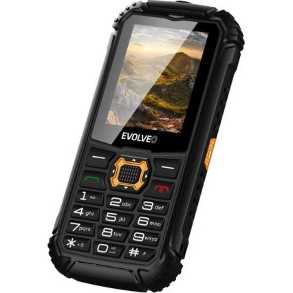 Evolveo - StrongPhone Q1 wasserdichtes Dual-SIM-Telefon schwarz/orange