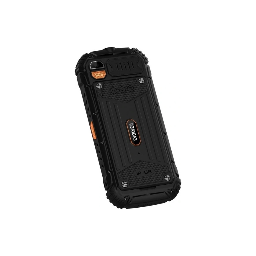 Evolveo - StrongPhone Q1 wasserdichtes Dual-SIM-Telefon schwarz/orange