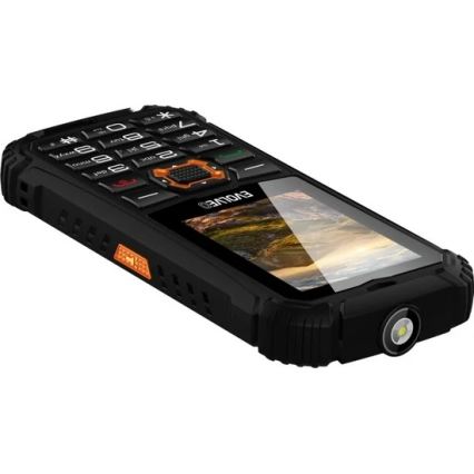 Evolveo - StrongPhone Q1 wasserdichtes Dual-SIM-Telefon schwarz/orange