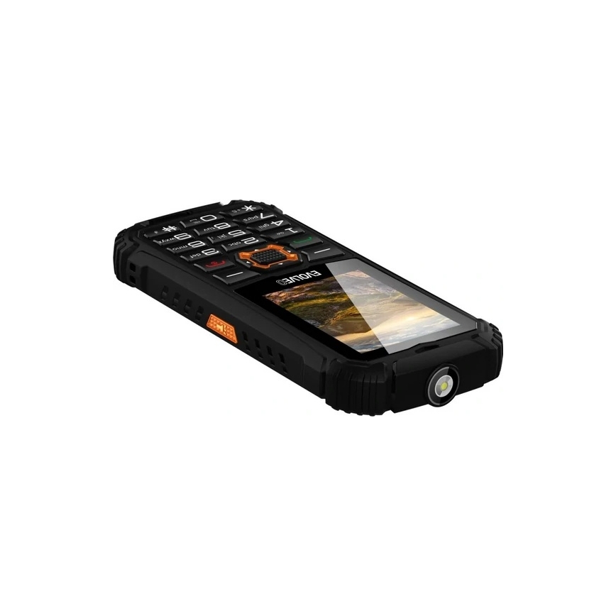 Evolveo - StrongPhone Q1 wasserdichtes Dual-SIM-Telefon schwarz/orange
