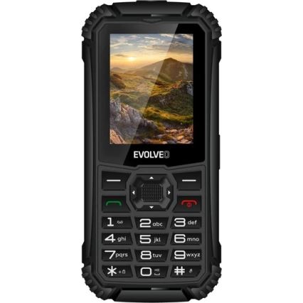 Evolveo - StrongPhone Q1, wasserdichtes Dual‑SIM‑Telefon, schwarz