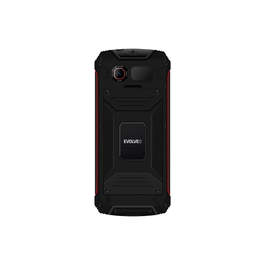Evolveo - StrongPhone W4, wasserdichtes Dual-SIM-Handy schwarz/rot