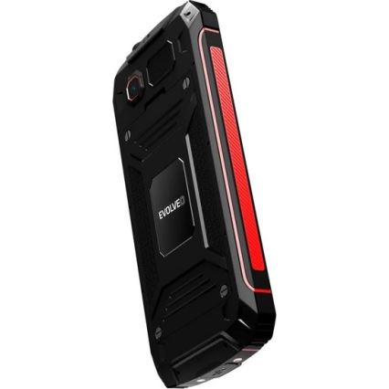 Evolveo - StrongPhone W4, wasserdichtes Dual-SIM-Handy schwarz/rot