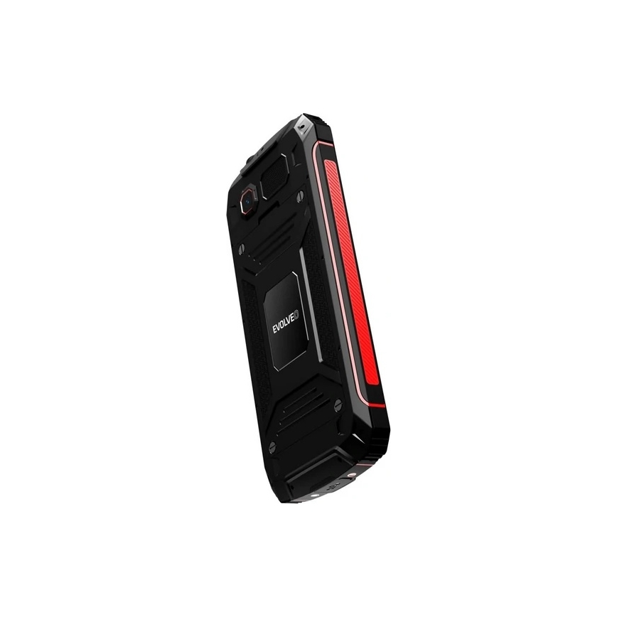 Evolveo - StrongPhone W4, wasserdichtes Dual-SIM-Handy schwarz/rot