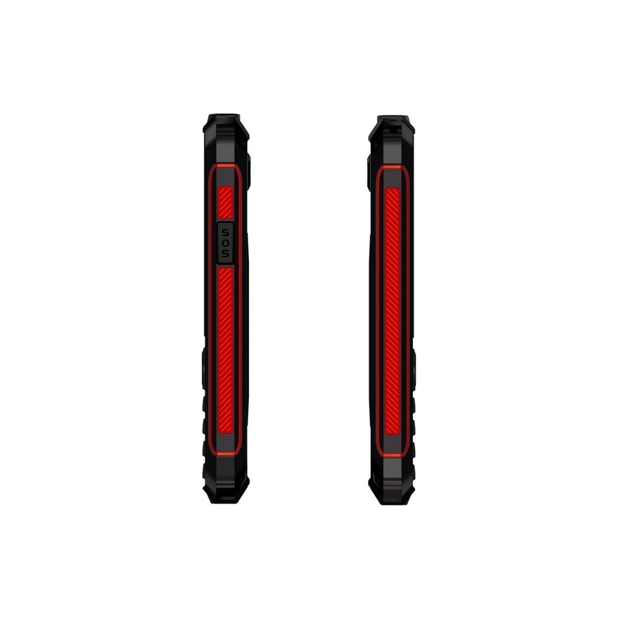 Evolveo - StrongPhone W4, wasserdichtes Dual-SIM-Handy schwarz/rot