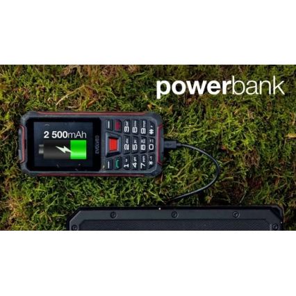 Evolveo - StrongPhone W4 wasserdichtes Dual-SIM-Telefon schwarz/rot