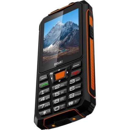 Evolveo - StrongPhone Z6, wasserdichtes Dual-SIM-Handy, schwarz/orange