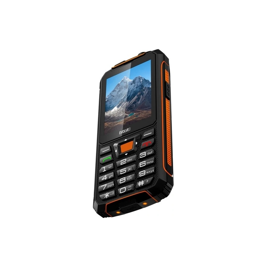 Evolveo - StrongPhone Z6, wasserdichtes Dual-SIM-Handy, schwarz/orange