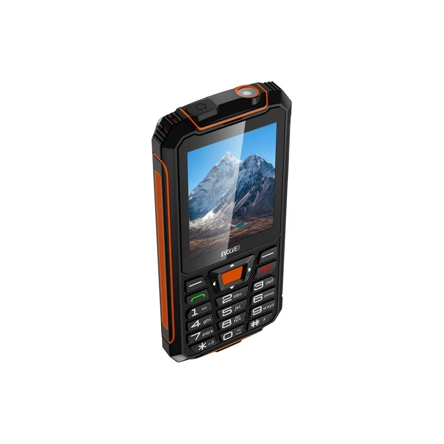 Evolveo - StrongPhone Z6, wasserdichtes Dual-SIM-Handy, schwarz/orange