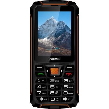 Evolveo - StrongPhone Z6, wasserdichtes Dual-SIM-Handy, schwarz/orange