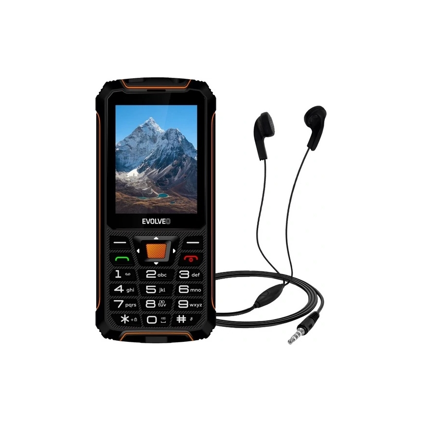 Evolveo - StrongPhone Z6, wasserdichtes Dual-SIM-Handy, schwarz/orange