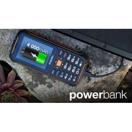 Evolveo - StrongPhone Z6, wasserdichtes Dual-SIM-Handy, schwarz/orange