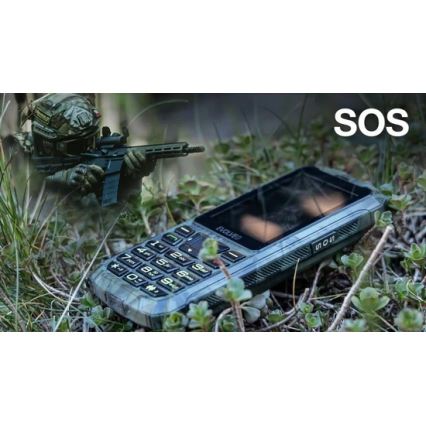 Evolveo - StrongPhone Z6, wasserdichtes Dual-SIM-Telefon in Jagdtarnung