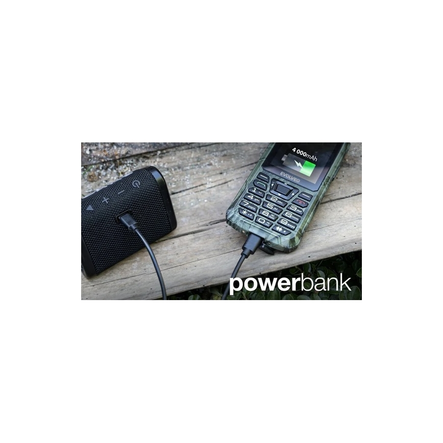 Evolveo - StrongPhone Z6, wasserdichtes Dual-SIM-Telefon, Jagdtarnmuster