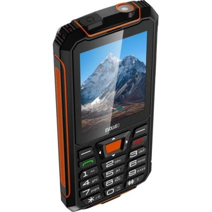 Evolveo - StrongPhone Z6, wasserdichtes Dual SIM Telefon, schwarz - orange