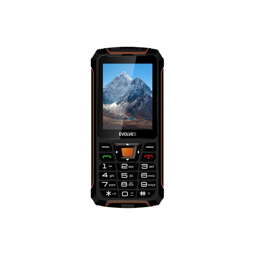 Evolveo - StrongPhone Z6, wasserdichtes Dual SIM Telefon, schwarz - orange