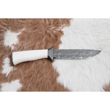 Exklusives Damastmesser 15 cm Mammut-Elfenbein