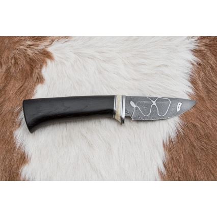 Exklusives Damastmesser 8,6 cm Eiche/Kamelknochen
