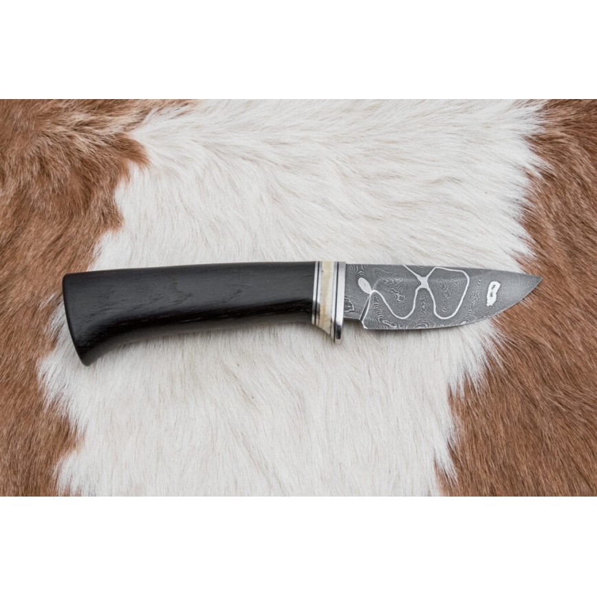 Exklusives Damastmesser 8,6 cm Eiche/Kamelknochen