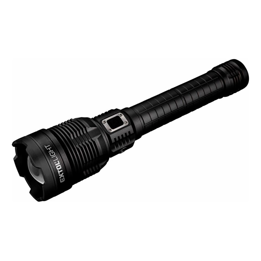 Extol - Dimmbare, aufladbare LED-Taschenlampe mit einer Powerbank LED/60W/10000 mAh 8000 lm IPX4 schwarz