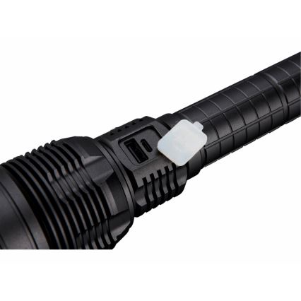 Extol - Dimmbare, aufladbare LED-Taschenlampe mit einer Powerbank LED/60W/10000 mAh 8000 lm IPX4 schwarz