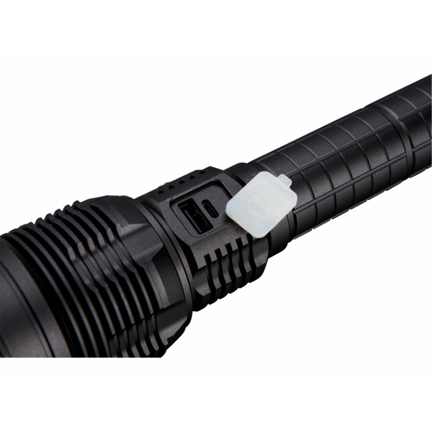 Extol - Dimmbare, aufladbare LED-Taschenlampe mit einer Powerbank LED/60W/10000 mAh 8000 lm IPX4 schwarz