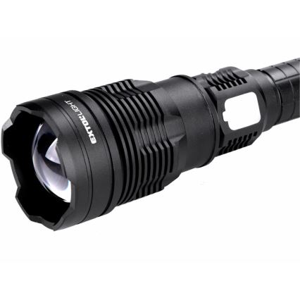 Extol - Dimmbare, aufladbare LED-Taschenlampe mit einer Powerbank LED/60W/10000 mAh 8000 lm IPX4 schwarz