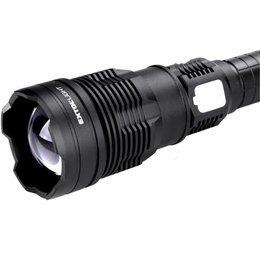 Extol - Dimmbare, aufladbare LED-Taschenlampe mit einer Powerbank LED/60W/10000 mAh 8000 lm IPX4 schwarz