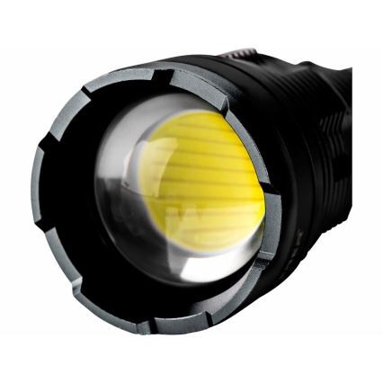 Extol - Dimmbare, aufladbare LED-Taschenlampe mit einer Powerbank LED/60W/10000 mAh 8000 lm IPX4 schwarz
