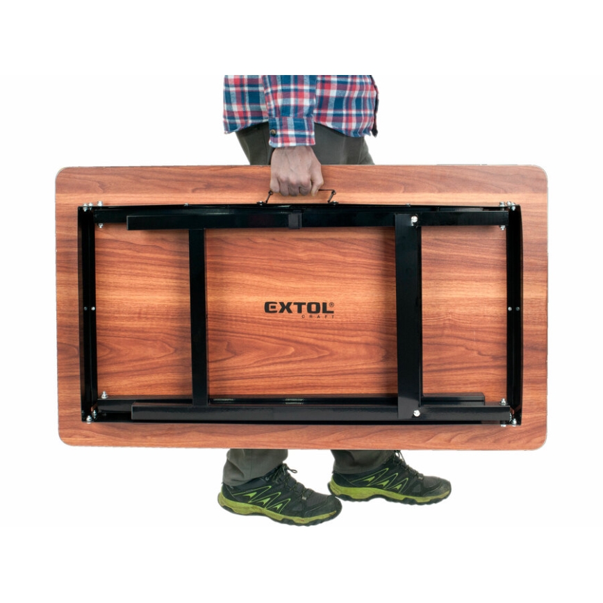 Extol - Klappbarer Arbeitstisch 100x60 cm braun/schwarz