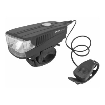 Extol - LED Akku-Fahrradlampe mit Hupe LED/5W/1200 mAh/3,7V IPX4