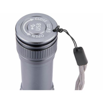 Extol - LED Akku-Taschenlampe LED/2000 mAh/3,7V mattchrom