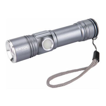 Extol - LED Akku-Taschenlampe LED/2000 mAh/3,7V mattchrom