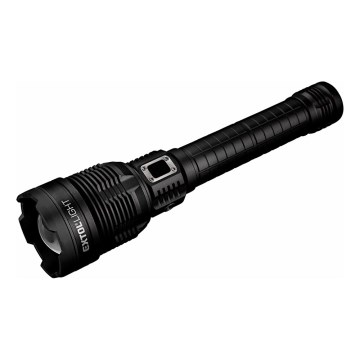 Extol - LED dimmbare wiederaufladbare Taschenlampe mit Powerbank LED/60W/10000 mAh 8000 lm IPX4 schwarz