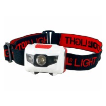 Extol - LED-Stirnlampe mit rotem Licht LED/1W/3xAAA schwarz/rot