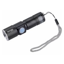 Extol - LED-Taschenlampe LED/3W/450 mAh/3,7V schwarz