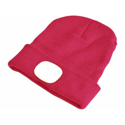 Extol – Mütze mit Stirnlampe und USB-Ladefunktion, 300 mAh, rosa, Einheitsgröße