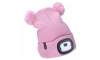 Extol - Mütze mit Stirnlampe und USB-Ladung 250 mAh rosa mit Bommeln Größe Kinder