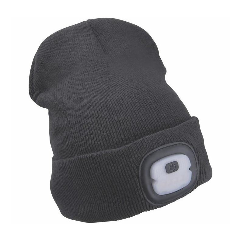Extol - Mütze mit Stirnleuchte und USB-Aufladung 250 mAh schwarz Größe UNI