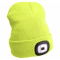 Extol – Mütze mit Stirnleuchte und USB-Aufladung 300 mAh neon-gelb Größe UNI