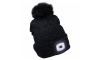 Extol – Mütze mit Stirnleuchte und USB-Aufladung 300 mAh schwarz mit Bommeln Größe UNI