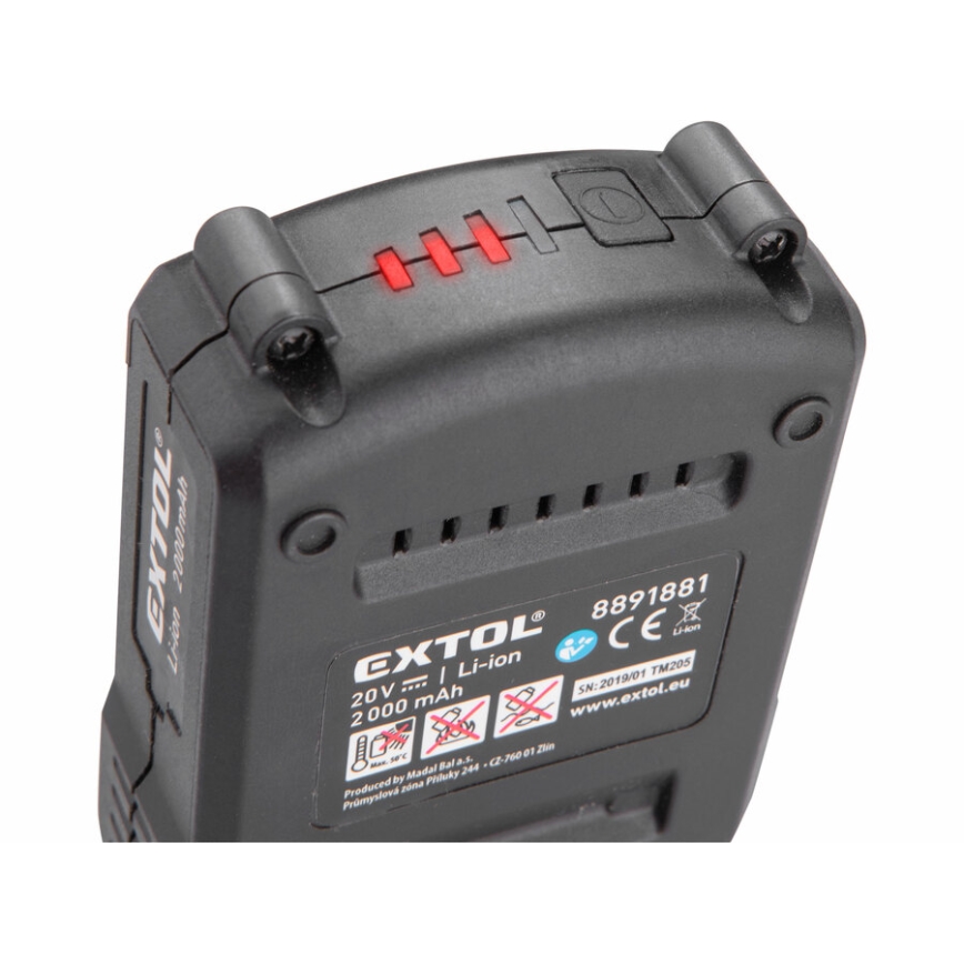 Extol Premium – Akku-Bohrhammer 2000 mAh/20V