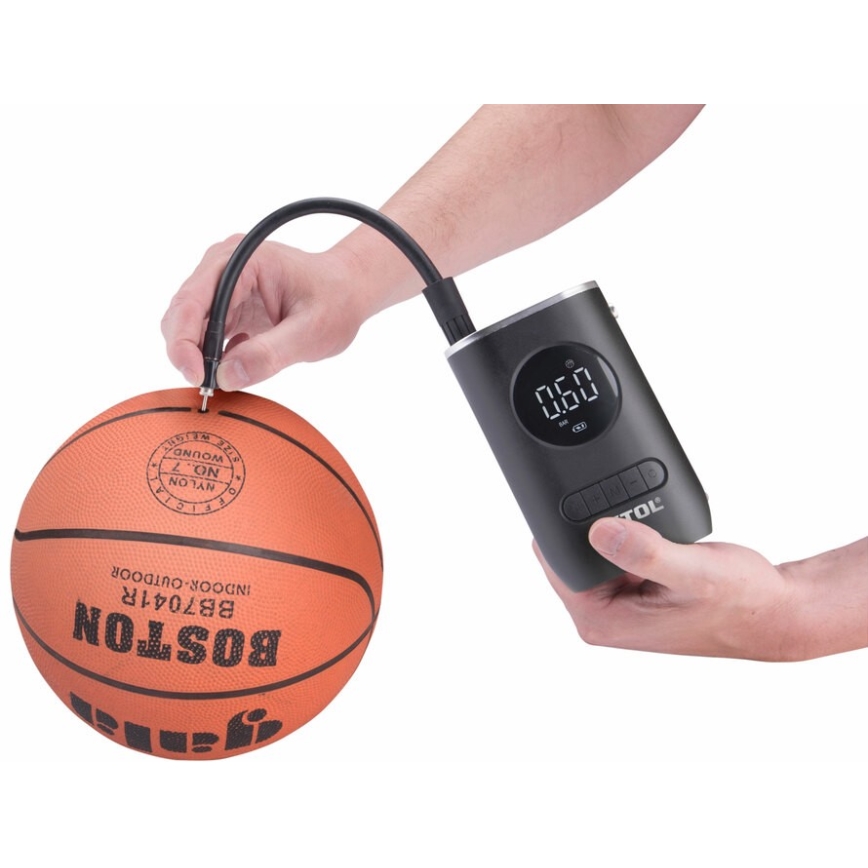 Extol Premium - Digitaler Taschenkompressor 4000 mAh 7,4V schwarz