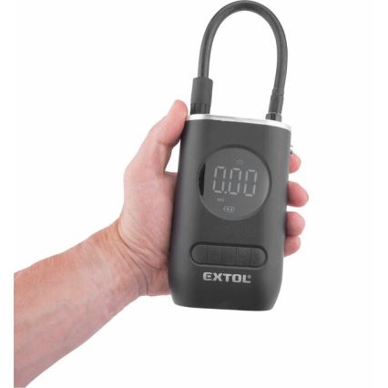 Extol Premium - Digitaler Taschenkompressor 4000 mAh 7,4V schwarz