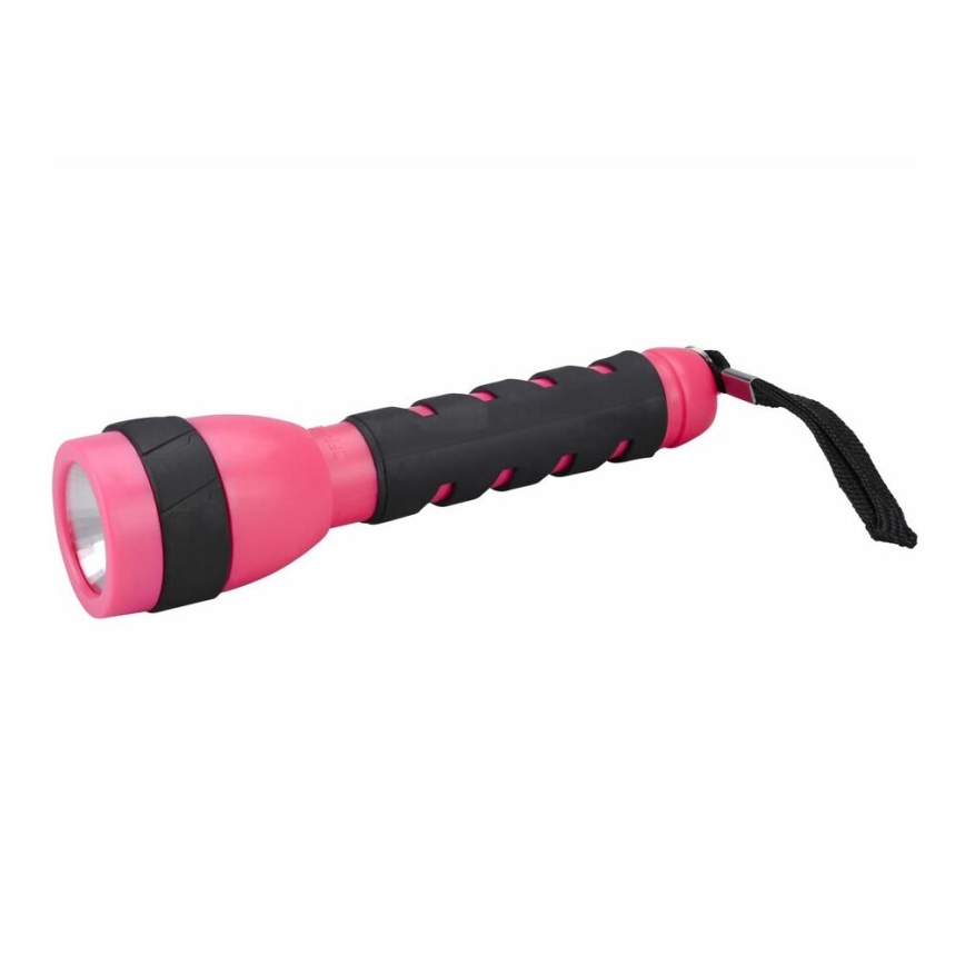 Extol Premium – Halogen-Taschenlampe 2xAA pink/schwarz