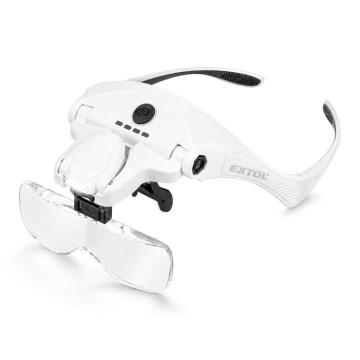 Extol - Wiederaufladbare Lupenbrille mit LED-Beleuchtung/300 mAh