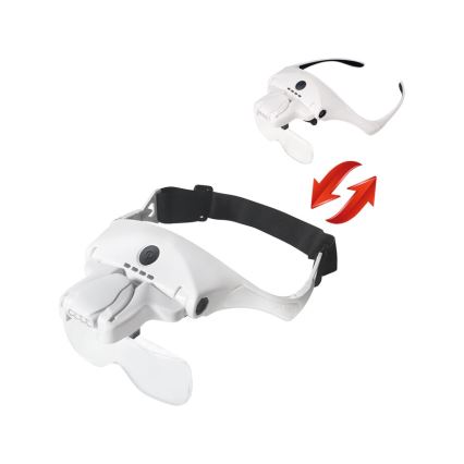 Extol - Wiederaufladbare Lupenbrille mit LED-Beleuchtung/300 mAh