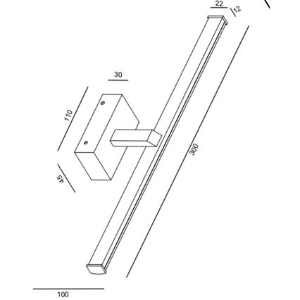 Fabas 3361/21/138 - LED Badezimmer Wandleuchte NALA 1xLED/6W/230V IP44
