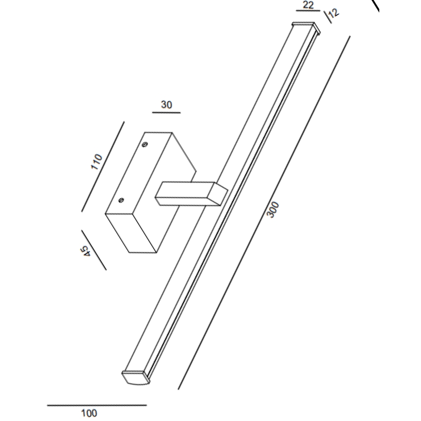 Fabas 3361/21/138 - LED Badezimmer Wandleuchte NALA 1xLED/6W/230V IP44